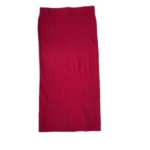 George Women’s Size Small Red Ribbed Long Skirt GRF42001LD